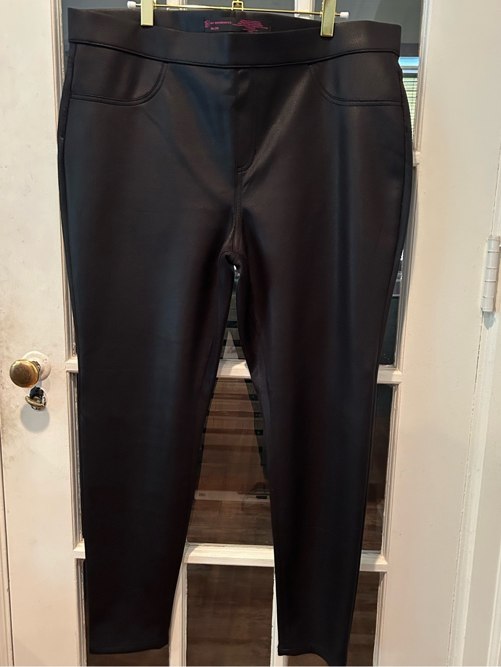 No Boundaries Black Faux Leather-Look Leggings